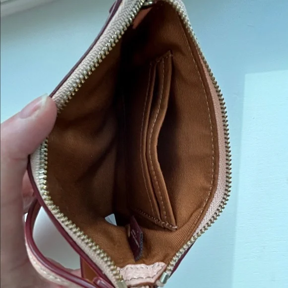 Coach Pink Floral Cutout Wristlet - Picture 3 of 6